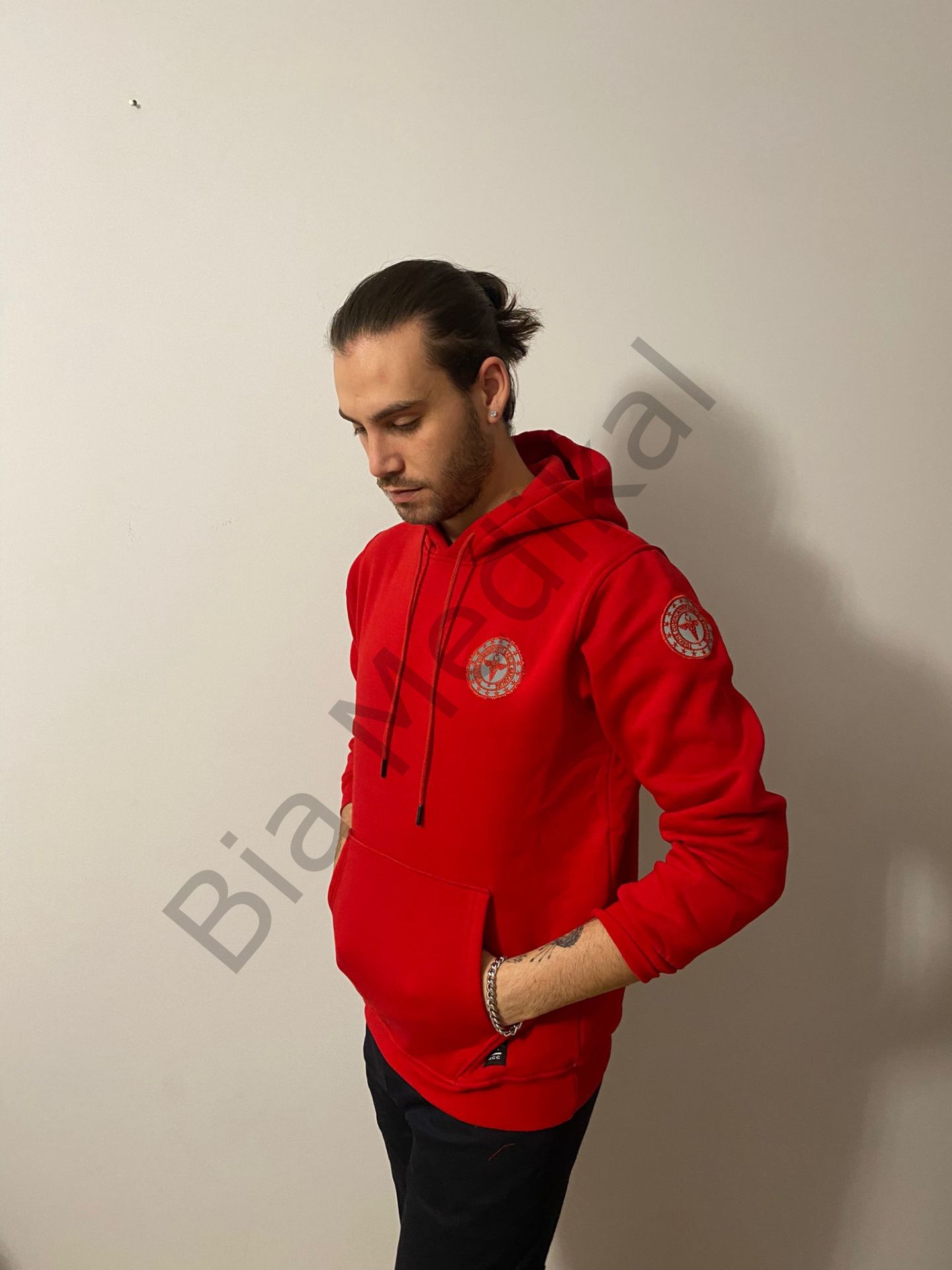 112 Acil Sağlık Kapşonlu Sweat (Kırmızı)