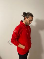 112 Acil Sağlık Kapşonlu Sweat (Kırmızı)