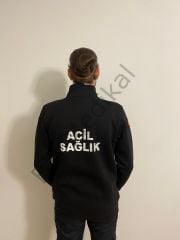 112 Acil Sağlık Yarım Fermuarlı Balıkçı Sweth (Lacivert)